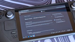 Steam Deck LCD browsing Windows drivers