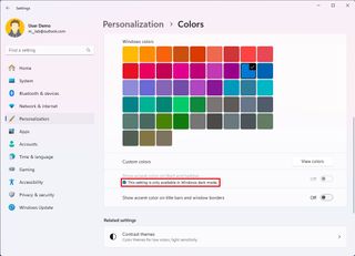 This setting is only available in Windows dark mode